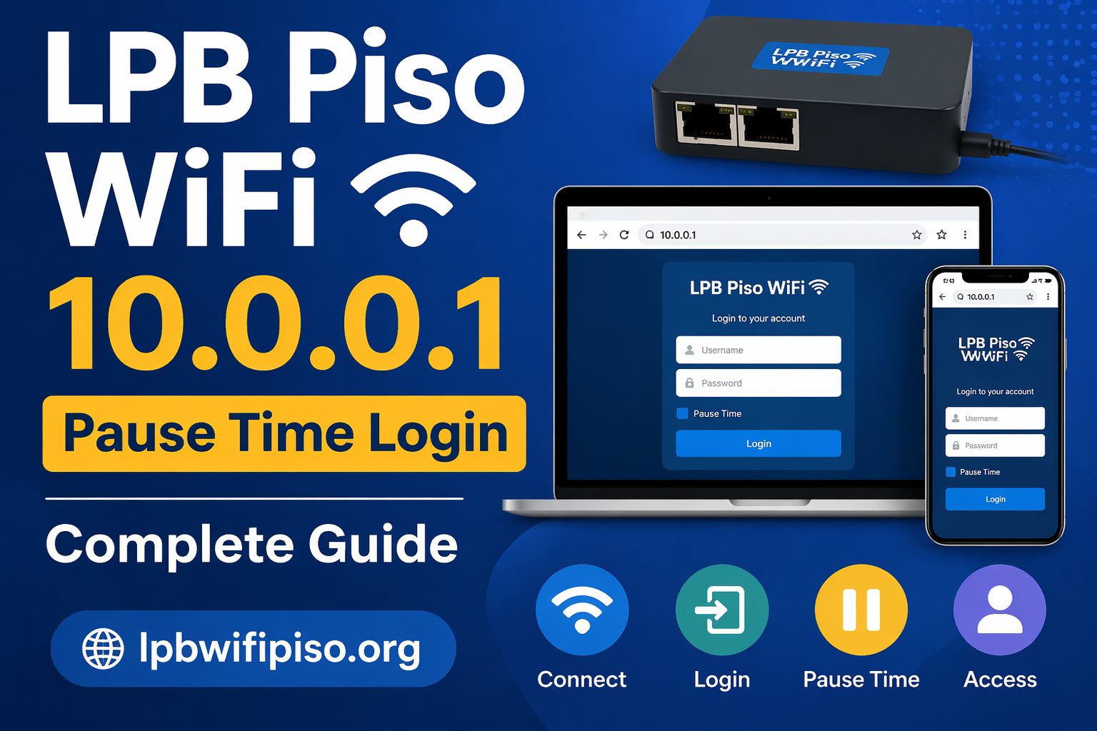 LPB Piso WiFi 10.0.0.1 Pause Time Login – Complete Guide
