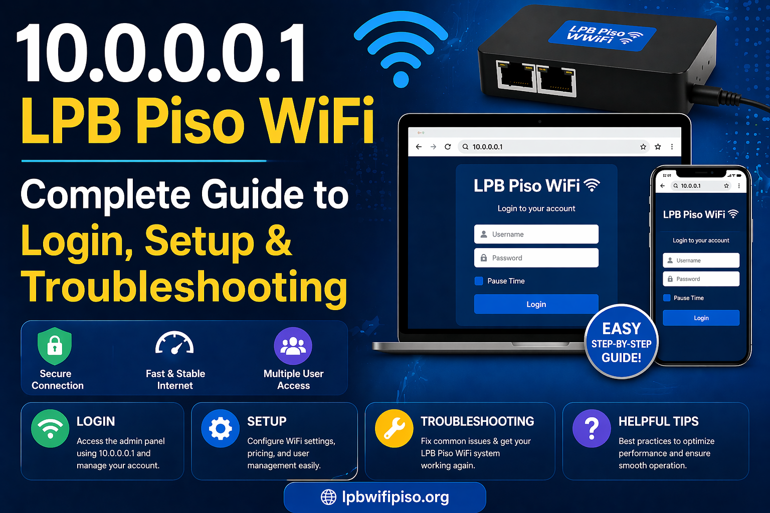 10.0.0.0.1 LPB Piso WiFi – Complete Guide to Login, Setup & Troubleshooting
