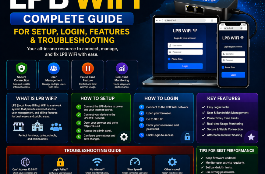 LPB WiFi – Complete Guide for Setup, Login, Features & Troubleshooting